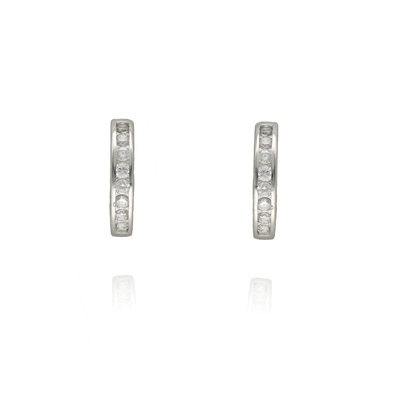 Ezüst karika fülbevaló (02114-35)