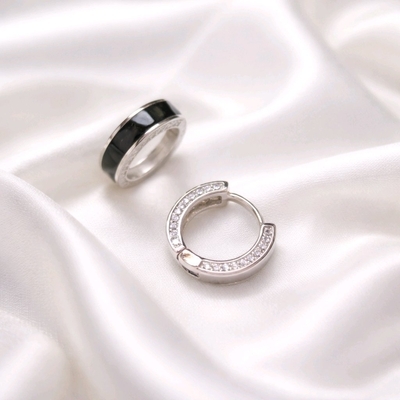 Ezüst karika fülbevaló (02114-38)