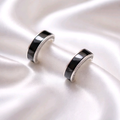 Ezüst karika fülbevaló (02114-38)