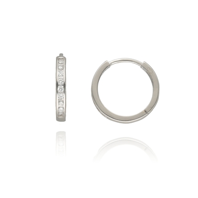 Ezüst karika fülbevaló (02114-39)