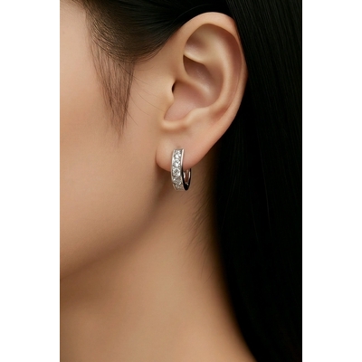 Ezüst karika fülbevaló (02114-39)