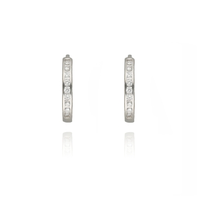 Ezüst karika fülbevaló (02114-39)