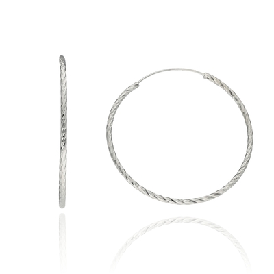Ezüst karika fülbevaló (02201-1)