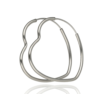 Ezüst szív fülbevaló (02201-8)