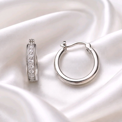 Ezüst karika fülbevaló (02202-8)