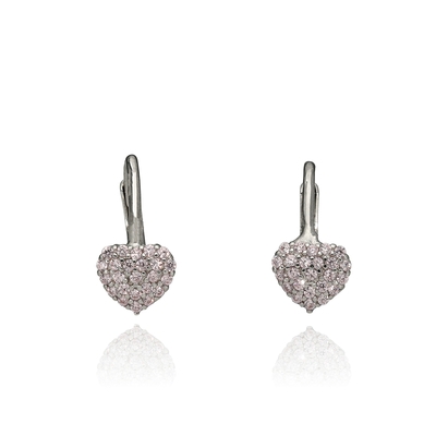 Ezüst szív fülbevaló (02203-14)