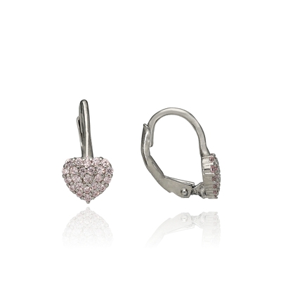 Ezüst szív fülbevaló (02203-14)