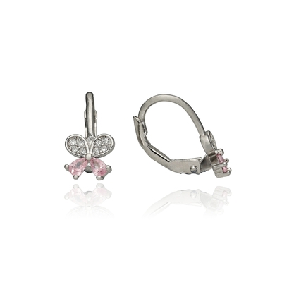 Ezüst pillangó fülbevaló (02203-16)