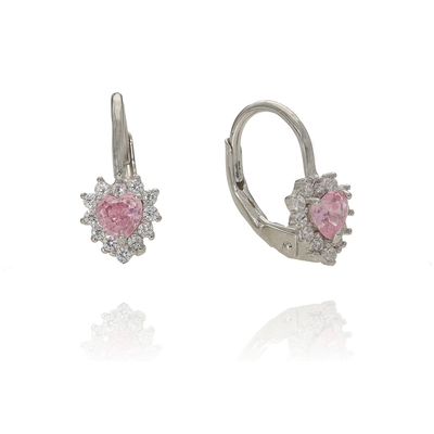 Ezüst szív fülbevaló (02203-36)