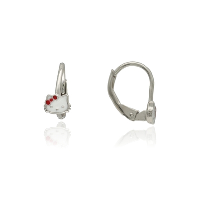 Ezüst Hello Kitty gyerek fülbevaló (02203-42)