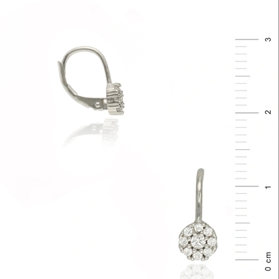 Ezüst virág gyerek fülbevaló (02203-43)