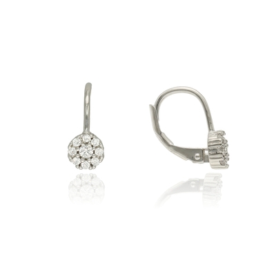 Ezüst virág gyerek fülbevaló (02203-43)