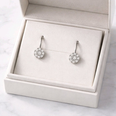 Ezüst virág gyerek fülbevaló (02203-43)