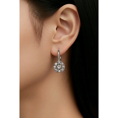 Ezüst virág gyerek fülbevaló (02203-43)