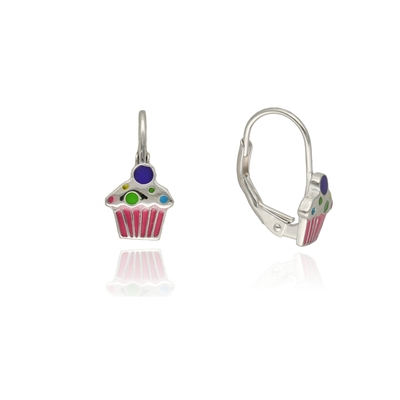 Ezüst muffin gyerek fülbevaló (02203-52)