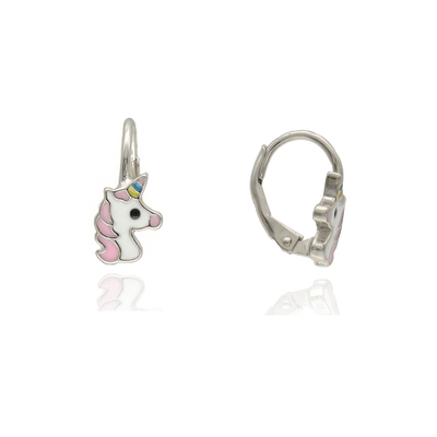 Ezüst Unikornis gyerek fülbevaló (02203-53)