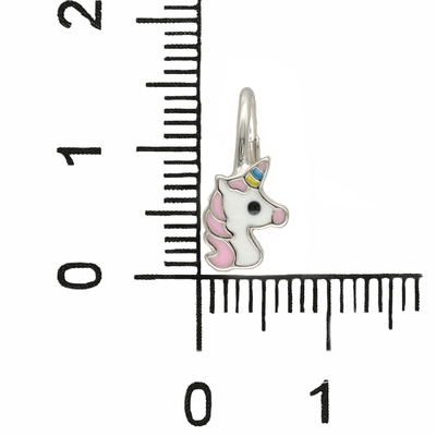 Ezüst Unikornis gyerek fülbevaló (02203-53)
