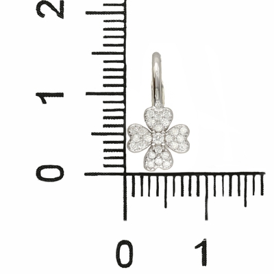 Ezüst lóhere fülbevaló (02203-55)