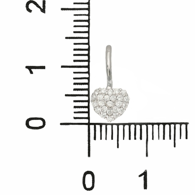 Ezüst szív fülbevaló (02203-56)