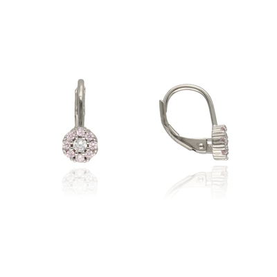 Ezüst virág fülbevaló (02203-57)