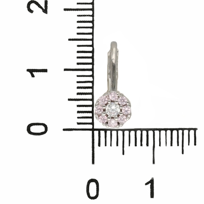 Ezüst virág fülbevaló (02203-57)