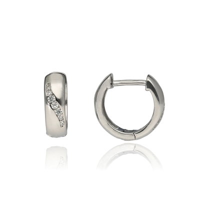 Ezüst karika fülbevaló (02212-12)