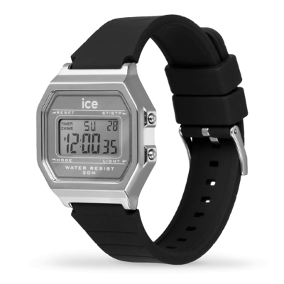 Ice-Watch Ice Digit Retro Black Silver Small óra (022735)
