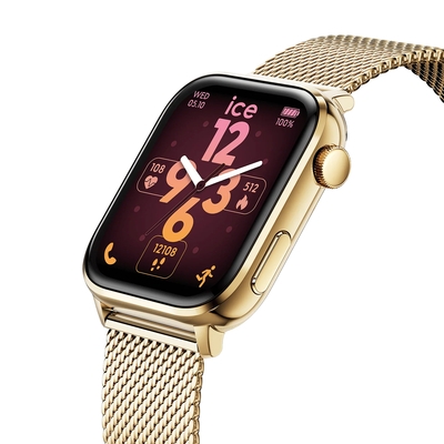 Ice-Watch Ice Smart 3.0 Rectangular 1.78 Gold Milanese Medium okosóra (024656)