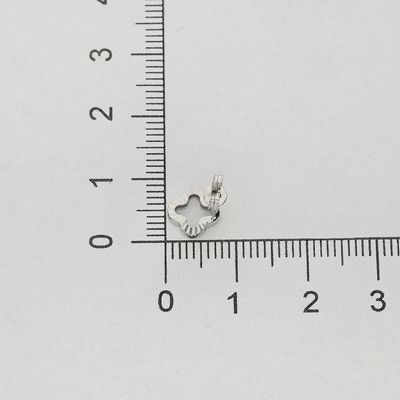 Fehér arany lóhere fülbevaló (02F107-12-TC_KT)