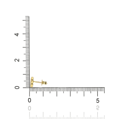 Arany szív fülbevaló (02S107-16-TC_KT)