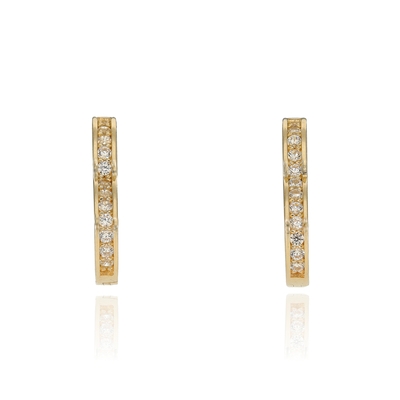 Arany szív fülbevaló (02S114-2-TC_KT)