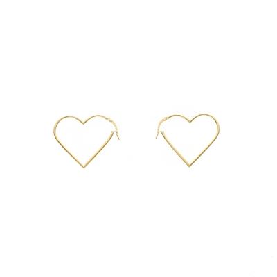 Arany nagy szív fülbevaló (02S202-13)