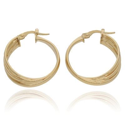 Arany karika fülbevaló (02S202-6-TC_KT)