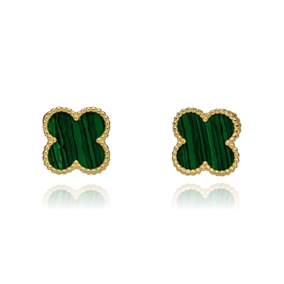 Arany lóhere fülbevaló (02S221-ZÖ-M_KT)