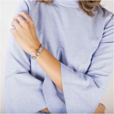 Nomination ezüst színű alap charm karkötő 13 darabos 11,5 cm (030000-SI)