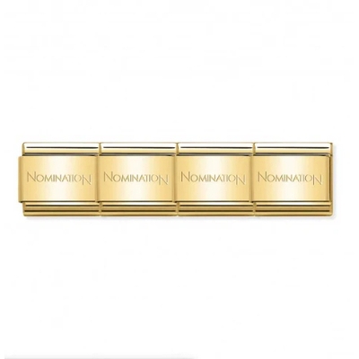 Nomination arany színű alap charm karkötő 13 darabos 11,5 cm (030001-SI-008)