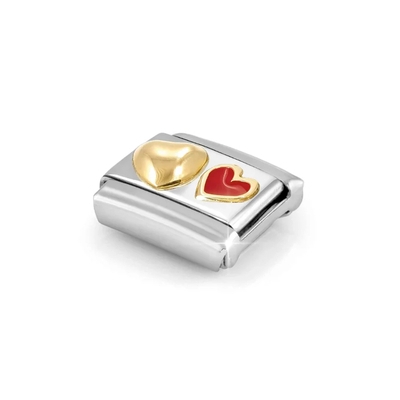 Nomination "Dupla szív" charm (030283-32)