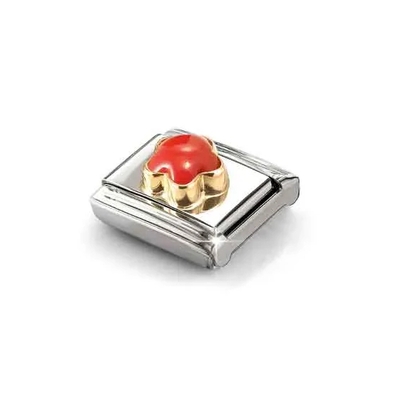 Nomination "Vörös Korall virág" charm (030522-11)