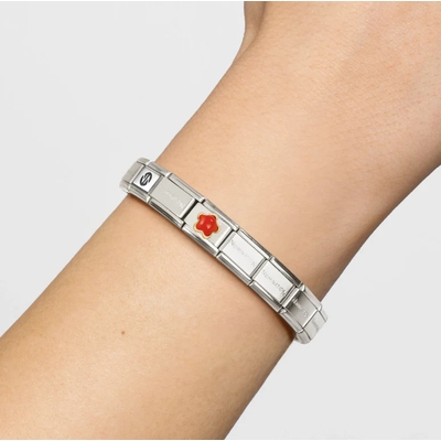 Nomination "Vörös Korall virág" charm (030522-11)