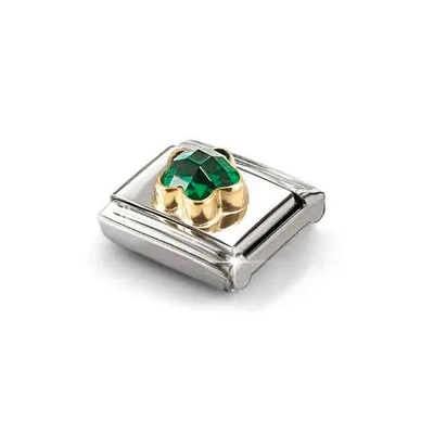 Nomination "Zöld virág " charm (030615-004)