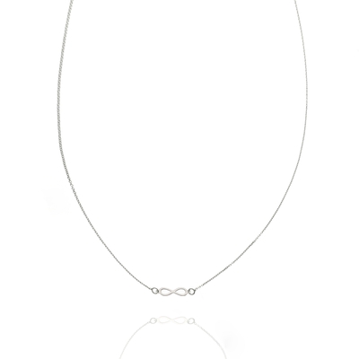 Fehér arany végtelen nyaklánc 45 cm (03F118-3)