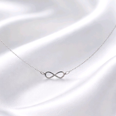 Fehér arany végtelen nyaklánc 45 cm (03F118-3)