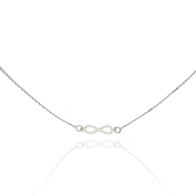 Fehér arany végtelen nyaklánc 45 cm (03F118-3)