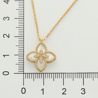 Arany virág nyaklánc 45 cm (03S118-5)