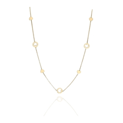 Arany szív nyaklánc 42 cm (03S118-7)