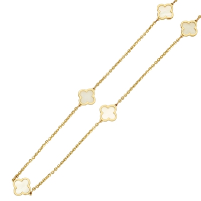 Arany lóhere nyaklánc 44 cm (03S221-2-WH)