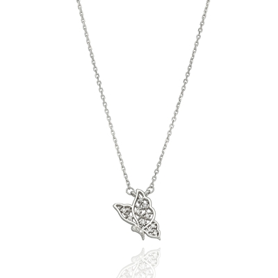 Ezüst pillangó nyaklánc 42 cm (04115-20)