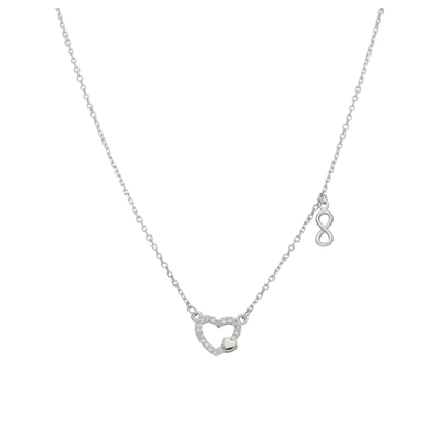 Ezüst szív nyaklánc 45 cm (04115-51)