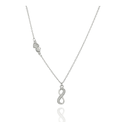 Ezüst végtelen szív nyaklánc 45 cm (04115-55)