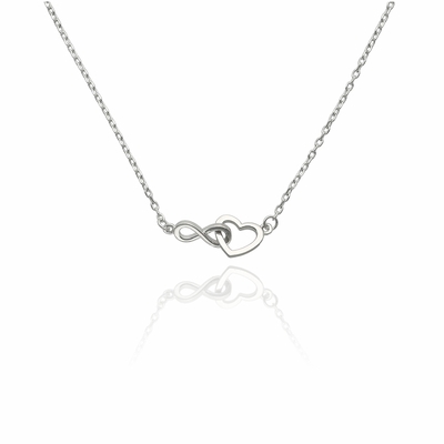 Ezüst végtelen szív nyaklánc 45 cm (04115-64)